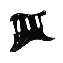Escudo Guitarra Strato Sss Preto 1 Camada Dolphin