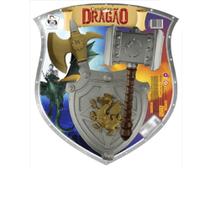 Escudo Martelo E Machado Cavaleiro Dragão 692 Pica Pau - Pica-Pau