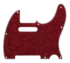 Escudo Para Guitarra Telecaster 8 Furos Red Pearl padrão fender Escudo Para Guitarra Telecaster 8 Furos Red Pearl padrão fender