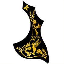 Escudo Protetor Adesivo Autocolante Para Violão Folk Floral