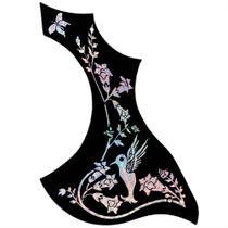 Escudo Protetor Adesivo Autocolante Para Violão Folk Floral - Thida