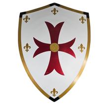 Escudo Templário Medieval Decorativo Em Metal Flor De Lis Cruz E Leão Fantasia e Cosplay Escudo Templário Medieval Decorativo Em Metal Flor De Lis Cruz E Leão Fantasia e Cosplay