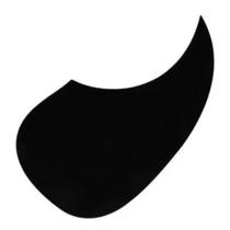 Escudo Violão Gota Adesivo Preto Brilhante Liso Ed01