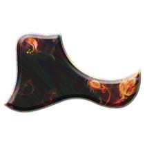 Escudo Violão Resinado Relevo Holografico Flores De Fogo EVH025