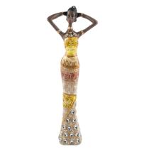 Escultura Africana Majestosa: Brilho de Pedras e Elegância COR:MODELO 2