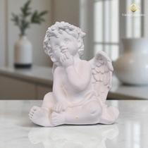 Escultura Anjo Decorativo 11 Cm Gesso Branco Quarto Bebê e para Artesanato DIY VÁRIAS VARIEDADES Escultura Anjo Decorativo 11 Cm Gesso Branco Quarto Bebê e para Artesanato DIY VÁRIAS VARIEDADES