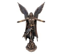 Escultura Arcanjo Uriel Rica em Detalhes Anjo da Sabedoria a Chama de Deus - Veronese