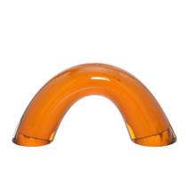 Escultura arco decorativo em vidro na cor ambar 12cm Escultura arco decorativo em vidro na cor ambar 12cm