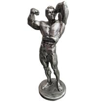 Escultura Arnold Schwarzenegger em Resina Artesanal 28cm