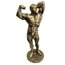 Escultura Arnold Schwarzenegger em Resina Artesanal Fisiculturista 28cm