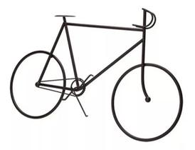 Escultura Bicicleta Preta em Metal 34cm - Decoração Moderna