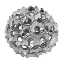 Escultura bola decorativa prata em resina g - Espressione