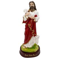 Escultura Bom Pastor 14 Cm Em Resina