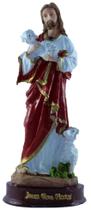 Escultura Bom Pastor 14 cm resina