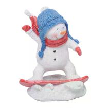Escultura boneco neve em snow board em resina Escultura boneco neve em snow board em resina