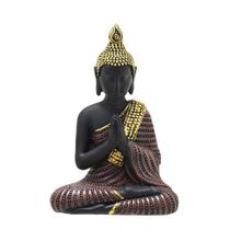 ESCULTURA BUDA DECOR PRETO MARROM E DOURADO 12cm ESCULTURA BUDA DECOR PRETO MARROM E DOURADO 12cm
