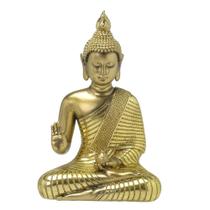 ESCULTURA BUDA DECORATIVO DOURADO COM RANHURAS 30cm