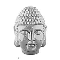 Escultura Buda Prata em Ceramica MART 12997