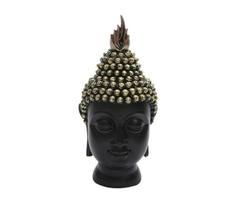 Escultura Buda preto e dourado 10x8 / - Cesar Lemos Decor