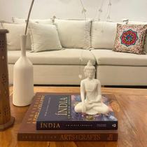 Escultura Buda Sidarta De Pó De Mármore 15Cm Escultura Buda Sidarta De Pó De Mármore 15Cm