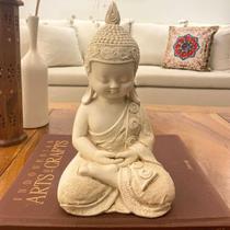 Escultura Buda Sidarta Mudra Meditação 27Cm