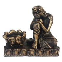 Escultura Buda Tailandês Com Castiçal Para Incenso 05526