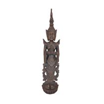 ESCULTURA BUDA TAILANDES EM RESINA BRONZE 60cm - Bras Continental