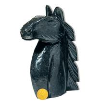 Escultura Busto Cavalo Esculpido Dolomita 1,2 a 1,4Kg 15-17cm