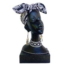 Escultura Busto Decorativo Africana Resina 34x17cm Saldão Escultura Busto Decorativo Africana Resina 34x17cm Saldão