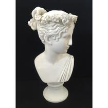 Escultura Busto Decorativo Deusa Grega 38cm Branco Formosa Escultura Busto Decorativo Deusa Grega 38cm Branco Formosa
