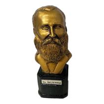Escultura Busto Dr. Bezerra de Menezes Dourado 12,5cm Resina