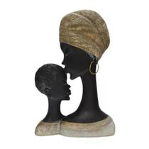 Escultura Cabeça Africana Zuri 33cm Espressione - Expressione
