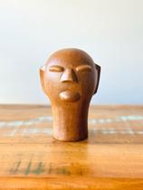 Escultura Cabeça em Cerâmica PP. Mestre Cida Lima. Escultura em Cerâmica Artesanal. Arte Popular Brasileira