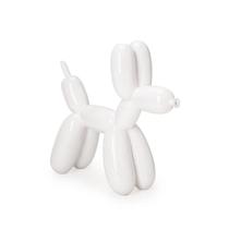 Escultura Cachorro Balão Em Poliresina Branco