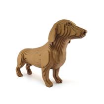 Escultura Cachorro Basset 3D em MDF DotDecor