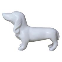 Escultura Cachorro Branco Matte