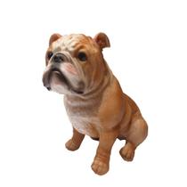 Escultura Cachorro Bulldog Continental Filhote Decorativo