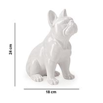 Escultura Cachorro Bulldog Francês Enfeite Decoração Animais
