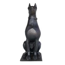 Escultura Cachorro Doberman em Ferro Fundido Decoração 90cm Escultura Cachorro Doberman em Ferro Fundido Decoração 90cm
