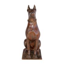 Escultura Cachorro Doberman Ferro Decoração Envelhecido 90cm Escultura Cachorro Doberman Ferro Decoração Envelhecido 90cm