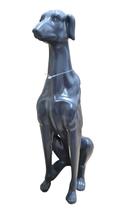 escultura cachorro em ceramica 36x15x10,5cm mart 14180