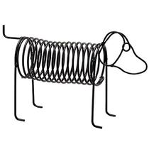 Escultura Cachorro em metal preto 31 cm