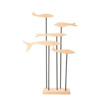 Escultura Cardume em Madeira G - Decorafast MT