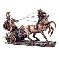 Escultura Carruagem Biga Romana Cavalos Epico 28X11X17 Cm - Veronese Desing Collection