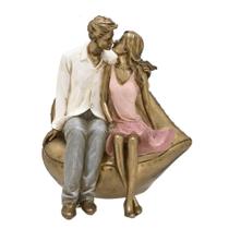 Escultura Casal Amor Perfeito 16cm Espressione