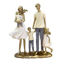 Escultura Casal Com Dois Meninos E Uma Menina - Mabruk