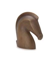 Escultura cavalo em poliresina amadeirado jg xadrez p - Mart Escultura cavalo em poliresina amadeirado jg xadrez p - Mart