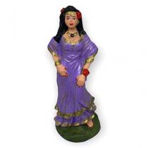 Escultura Cigana Lilas 15 cm em Resina Escultura Cigana Lilas 15 cm em Resina