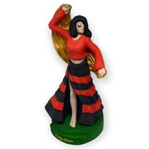 Escultura Cigana Preta e Vermelha Pomba Gira 11 cm Resina - Lua Mística - 100% Original - Loja Oficial