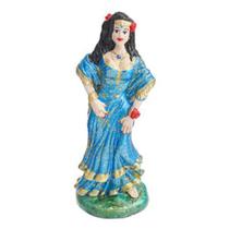 Escultura Cigana ul Metalizada 15 Cm Em Resina